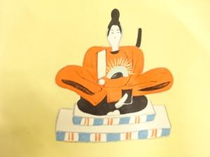 アンティーク　塩瀬手描き人形模様名古屋帯